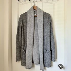 Babaton Wool Cashmere Beekman Grey Open Shawl Cardigan. Size XS